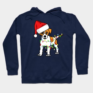 Santa Jack Russel Christmas Lights Dog Lover Christmas Gift T-Shirt Hoodie